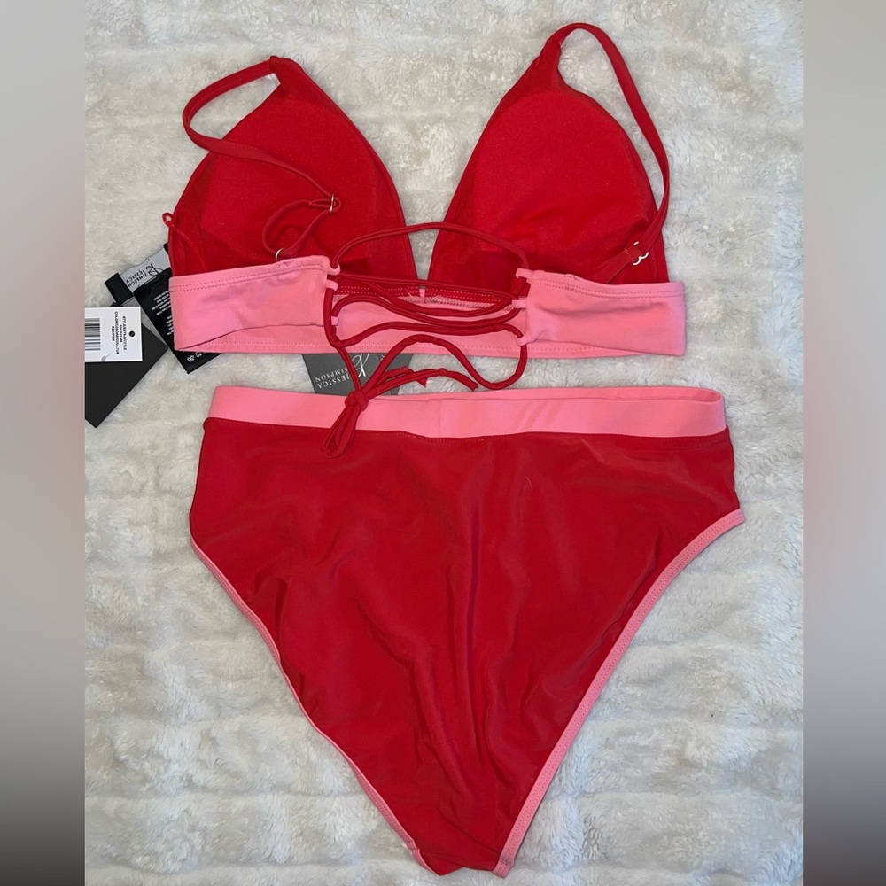 Jessica Simpson High Waisted Bikini Set